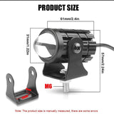 2 Pcs Mini Drive Fog Light With ( 3 Point ) Gift Fog Light For All Bikes With Yellow & White Colour . For Bike ,Car , Jeep .