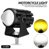 2 Pcs Mini Drive Fog Light With ( 3 Point ) Gift Fog Light For All Bikes With Yellow & White Colour . For Bike ,Car , Jeep .