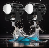 2 Pcs Mini Drive Fog Light With ( 3 Point ) Gift Fog Light For All Bikes With Yellow & White Colour . For Bike ,Car , Jeep .