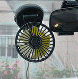 Portable Car Cooling Fan | Multi-Angle Rotatable With USB Cable For Car Truck SUV RV 5V USB Powered