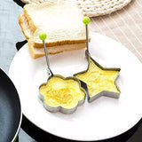 Pack of 4 Egg Shaper Kitchen Tools Star, Heart, Round, Flower Shaped Stainless Steel - (random color )