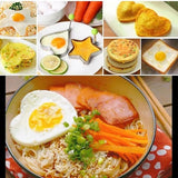 Pack of 4 Egg Shaper Kitchen Tools Star, Heart, Round, Flower Shaped Stainless Steel - (random color )