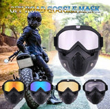 Motorcycle Protective Goggles Bike Face Mask, OFF Road Goggle Mask multicolor