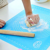 Big Size Silicone Baking Roti Mat With Measurements Heat Resistant Cookie Sheet Oven Liner | Non Stick Flour Rolling Mat | Baking Mat Kneading Dough Pad (Random Color)