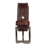Men Buffalo Pull-Up Leather | Waist Belt For Boys & Mens (Maroon)