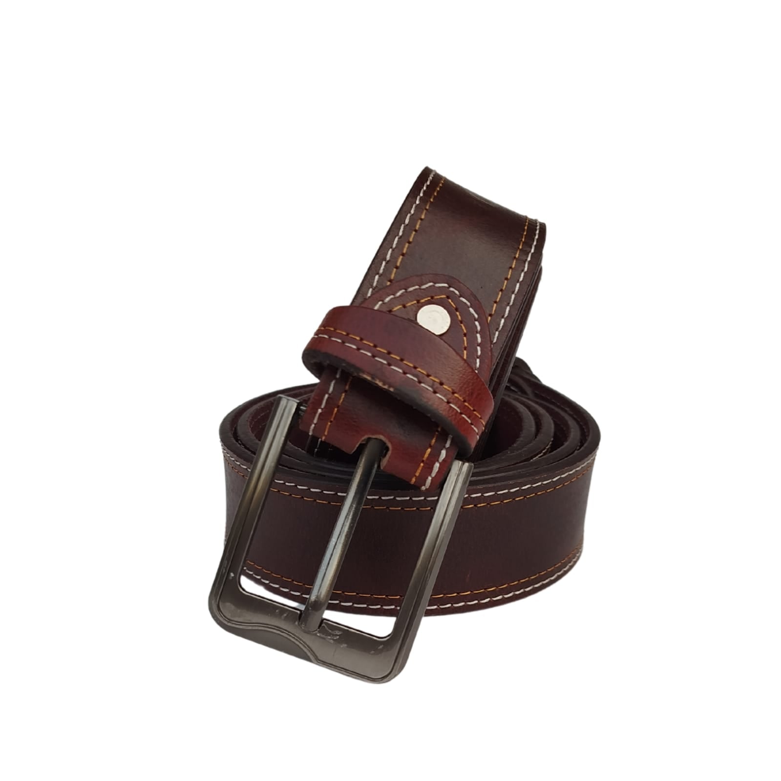 Men Buffalo Pull-Up Leather | Waist Belt For Boys & Mens (Maroon)