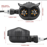 Pack Of 2 Pcs Owl Style Dual Color Motorcycle Driving Headlight, Turn Signals Light, Fog Lamp For All Bikes (Random Color)