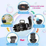 Automatic Bubble Gun For Kids | Water Gatling Play Gun For Boys & Girls (Random Color)
