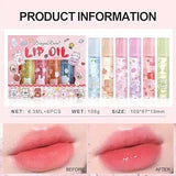 pack of 6 Lip Oil for winters Glossy lips