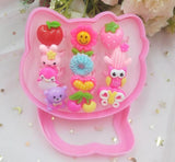 12 PCs Cartoon Characters Rings(Plastic)