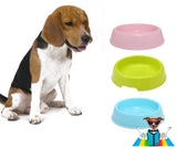 round Shaped food bowl Pet Plastic food bowl (Random Color) 8 inch