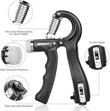Hand Grip Strengthener Adjustable Resistance Wrist Strengthener Forearm Gripper Hand Workout Strength Trainer | With Counter (Random Colour)