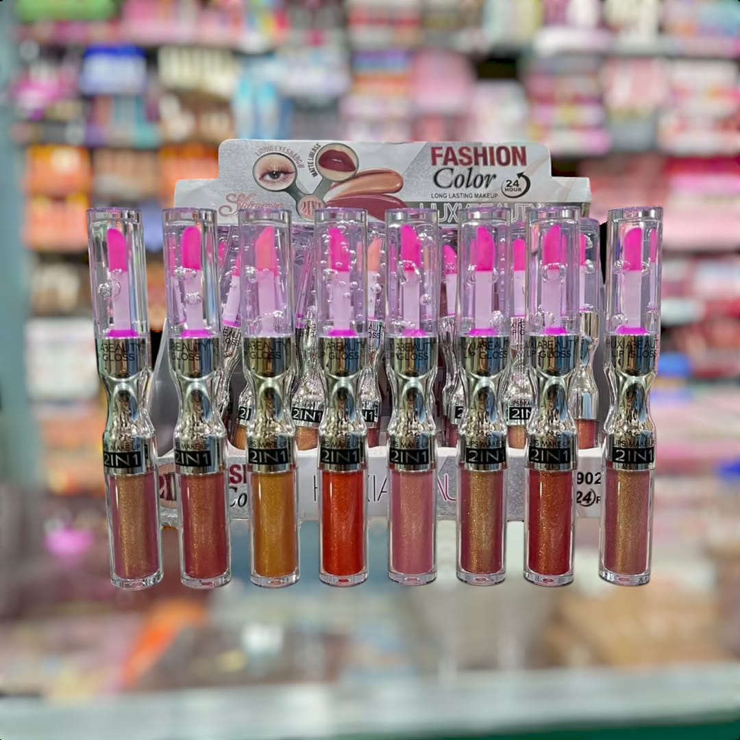 2 In 1 Hydrating Lipgloss + Lip Oil (Random Color) Pack Of 2