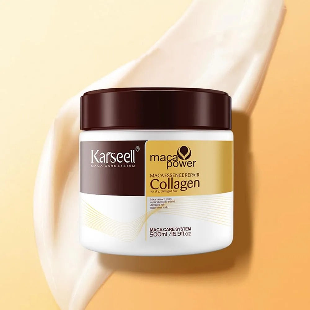 Karseell Hair Mask Collagen Treatment Cream – Argan Oil & Maca Essence, 6.76 Fl.OZ - 500ml ( Without Box )