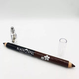 2 in 1 BLK/OPL Eye Pencil With Sharpener, Makeup 2 Colors Cosmetic Beauty Eyebrow Tool( Pack of 12 )