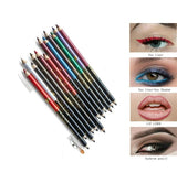 ( Pack of 6 )2 in 1 colors eye pencil multipurpose Eye Pencil (Random color)