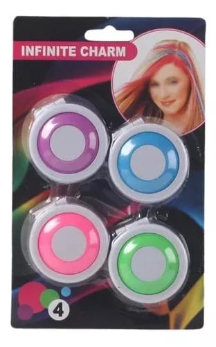 Pack Of 4 Temporary Hair Chalks 4 Colors Hair Dye Powder Temporary Hair Styling Chalk Salon Hair Dye Powder Cake Washable