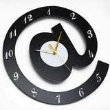 The Sign (@)3D Wooden Wall Clock For Living Room, Bed Room Home Decor Art & Hanging Decorative Showpiece Items