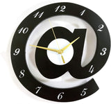 The Sign (@)3D Wooden Wall Clock For Living Room, Bed Room Home Decor Art & Hanging Decorative Showpiece Items