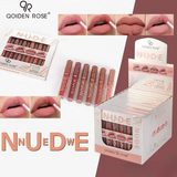 Pack Of 6 Nude High Pigment Matte Lipgloss Soft & Matte Texture Hydrating Lipgloss (Random Color)