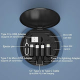 Multifunctional Data Cable Set 60W Fast Charging Cable For Android & Iphone (Random Color)
