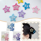 Pack Off 06 Star Design Girl Hair Clip | Hair Clip For Women | Best Quality Hair Clip ( Random Color )