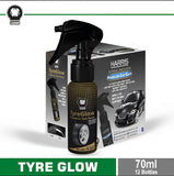 Pack Of 12 Tyre Glow For Tyre Shine | Best Quality Shining Spray For Car & Bike Tyres 70 ML