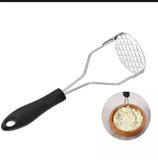 Potato Masher Stainless Steel Manual Kitchen Vegetable Ricer Fruit Banana Egg Crusher Tool - Random Color