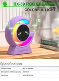 BX-39 Mini G Wireless Speaker With RGB Light & Wireless Charging – Portable Bluetooth 5.3 Speaker & Bedside Lamp