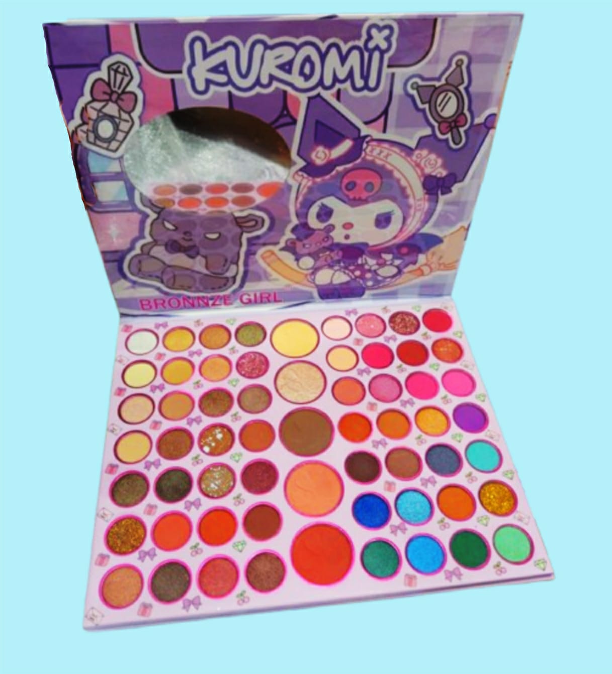 Kuromi 61-Color Eyeshadow Palette – High Pigment, Matte & Shimmer Shades For Creative Eye Looks