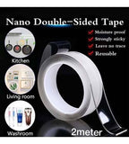 Nano Double-Sided Tape (2 Meters) – Washable, Reusable, And Strong Adhesive For Multi-Purpose Use – Versatile Tape For Home, Office, And DIY Projects