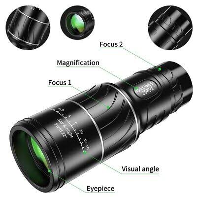 High Professional Monocular 16*52 - Binoculars Dual Focus Anti Reflective Non-Infrared HD Monocular Telescope