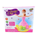 Princess Dancing Doll Toy With 3D Lights, Music & Rotating Movement – Musical LED Doll For Kids