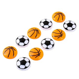 Basketball & Football Refrigerator Magnets – Set Of 10 Durable Sports-Themed Decorative Magnets (1.5 X 1.5 Inches)