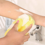 2PCs Wash Brush Bath Back Hanging Mesh Shower Sponge – Soft Exfoliating Braid Loofah (Random Color)