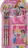 8 Pcs Disney Stationery Gift Set For Kids – Includes Pencils, Eraser, Sharpener, Pencil Caps & Wallet (Random Character)
