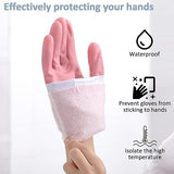 Long Reusable Dishwashing Gloves With Warm Fleece Lining – Extra Long Waterproof Rubber Cleaning Gloves, Anti-Slip, Heat Resistant For Kitchen, Laundry, And Household Use (Random Color)