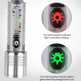520A Multifunctional Zoom Flashlight | Rechargeable Torch With White, Red, Blue & UV LED + White Laser