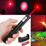 Laser 303 High Power Red Laser Pointer – Long Range Beam With Key Lock, Rechargeable 18650 Battery & Charger, Durable Aluminum Alloy Body