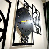 Islamic Allah Muhammad (SAW) 3d wood wall clock For Home And Office Decoration