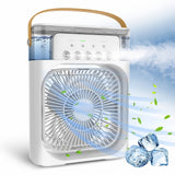 Mist Fan | Portable Cooling Fan - 11inch | USB Electric Fan With LED Night Light, Fine Mist Water, And Humidifier Function | Led Night Light Water Mist (Random Color)