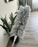 Grey Microfiber Flexible Duster – Extendable & Bendable Cleaning Tool With Telescopic Pole For High Ceilings, Fans, And Tight Corners