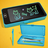 Pencil Box With LCD Writing Tablet | Kids Stationery Box With Writing Pad & Stylus | Random Color