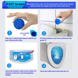 Eco-Friendly Toilet Bowl Cleaner & Deodorizer Tablets (10pcs) – Automatic Tank Flush Blue Cleaning Tablets For Fresh & Hygienic Toilets