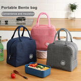Portable Thermal Insulated Lunch Bag – Stylish And Durable Lunch Box Tote Cooler For Women, Perfect For School, Office, Outing, And Picnic (Random Color)