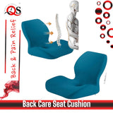 Ergonomic Lumbar Support Cushion – Soft PU Memory Foam Backrest Pillow For Office Chair, Car & Home Use