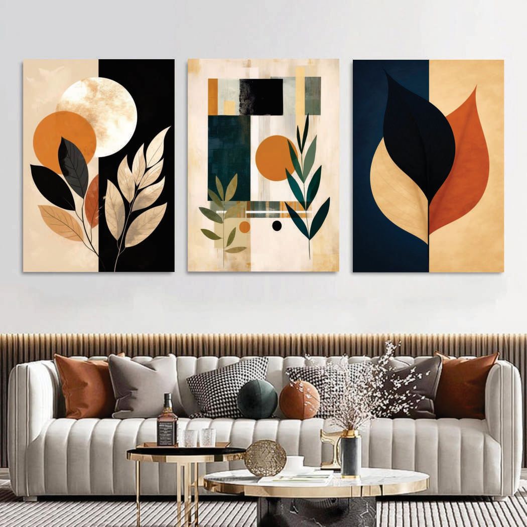 Set Of 3 Premium Wall Art Photo Tiles – Modern Home Decor Sets 8x11