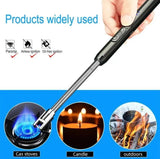 USB Rechargeable Electric Arc BBQ Lighter Windproof Flameless Plasma Lighter With 360° Flexible Neck And LED Battery Indicator For Kitchen Candles BBQ