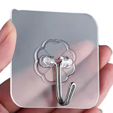 Transparent Self-Adhesive Wall Hooks – Strong Hold, No Drill, Damage-Free Hanging - Pack Of 10