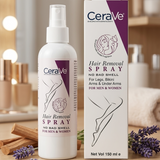 Purple CeraVe Hair Removal Spray - Gentle Body Hair Eliminator Smooth Skin Depilatory Formula Easy Spray Skincare Product For Men And Women - 150ML